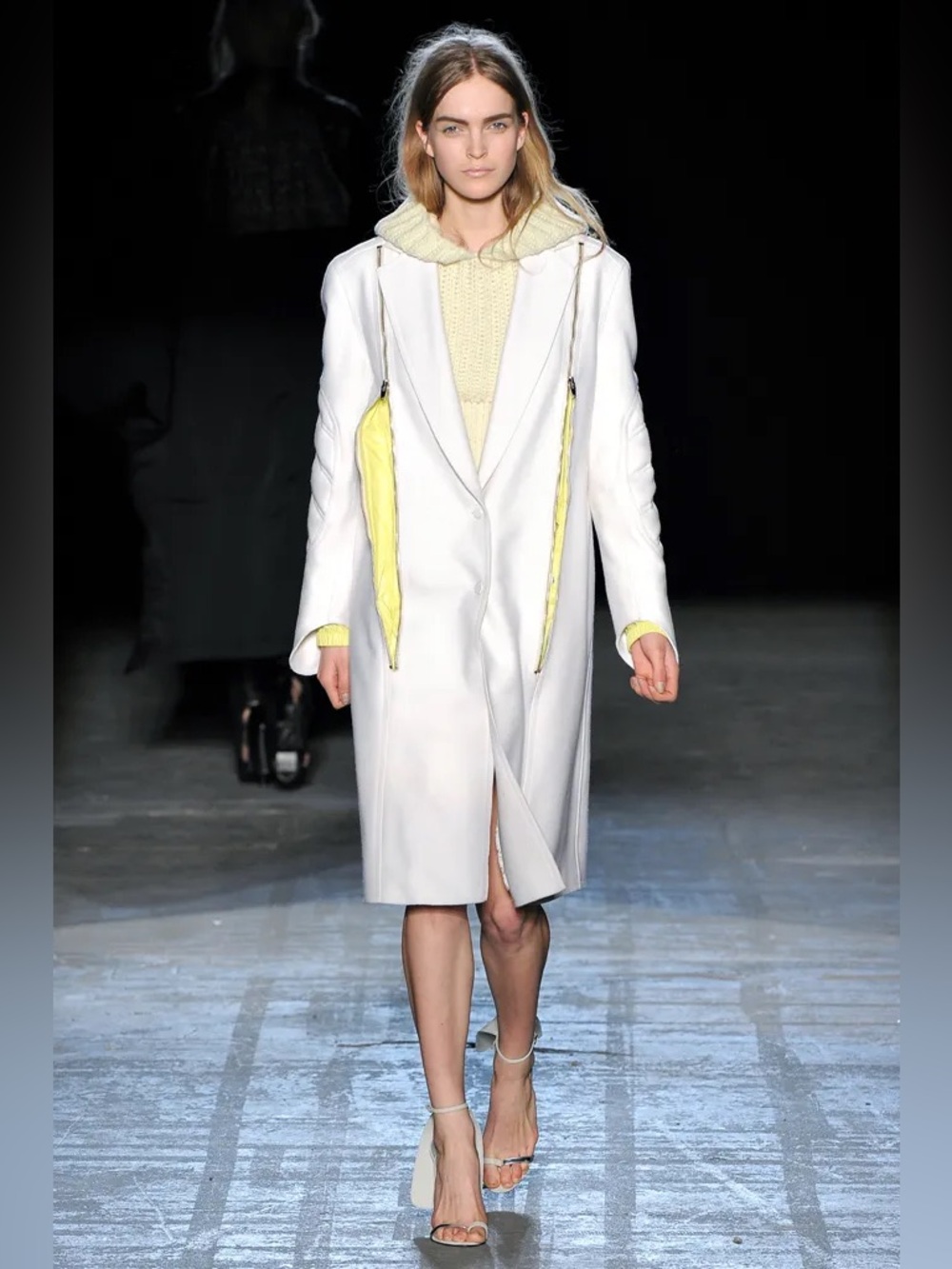 Alexander Wang Light Pink Long Trench Coat with Zipper Details